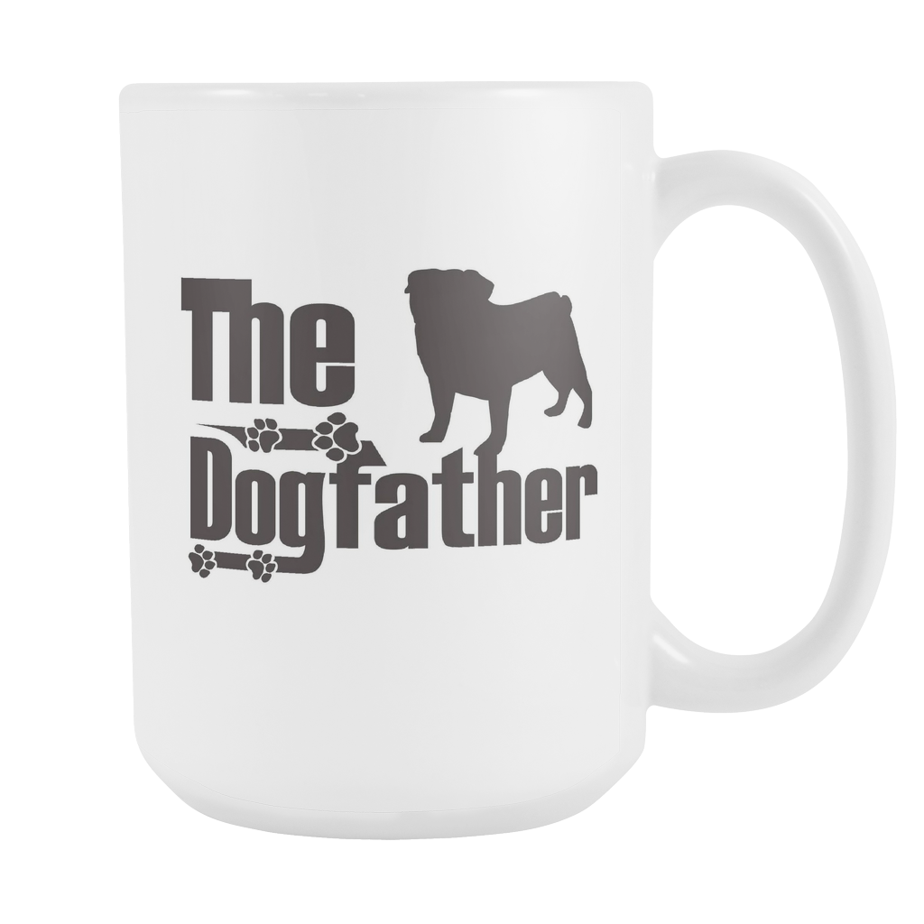 Pug Lover Gifts The Dogfather 15oz White Coffee Mug