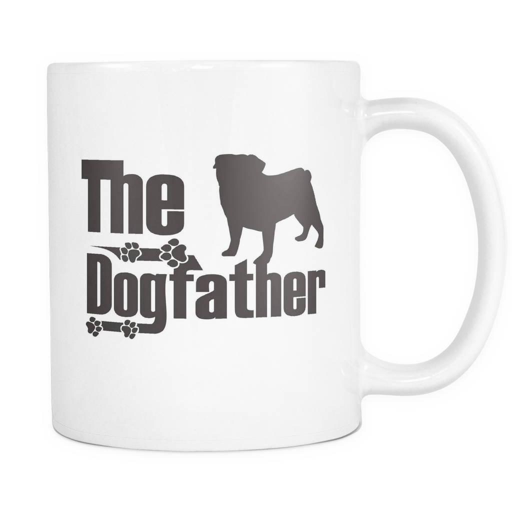 Pug Lover Gifts The Dogfather 11oz White Coffee Mug