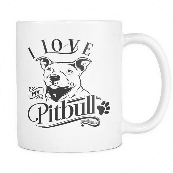 I Love My Pitbull 11 0z Mug