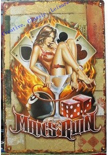 Man's Ruin 2- Tin Retro Sign - 8" x 12"