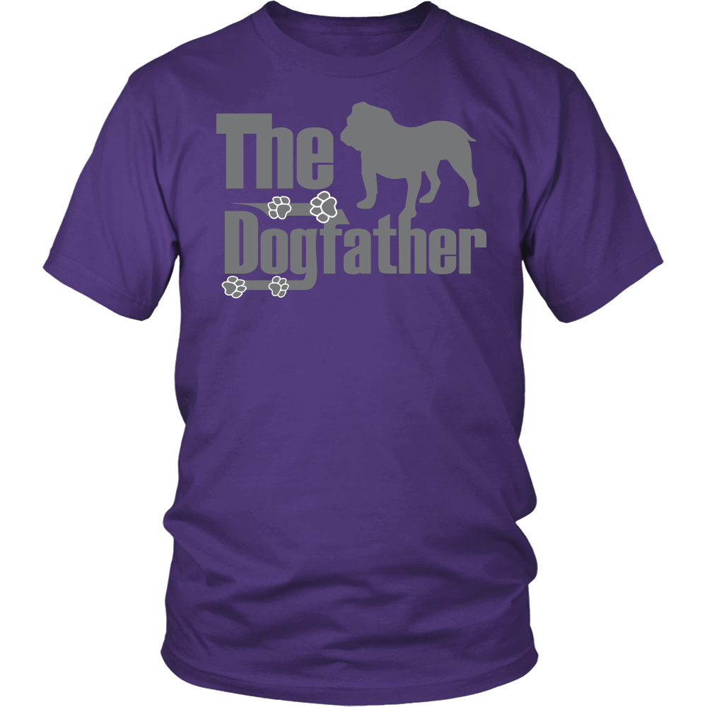 The Dogfather - Bulldog T-Shirt in Silver Writing