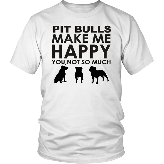 Pit Bulls Make Me Happy You, Not So Much - T-Shirt / Women / Longsleeve